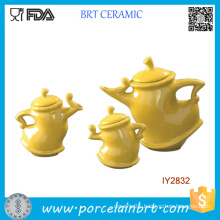 3PCS Super Fun Twisty Kettle Ceramic Tea Set